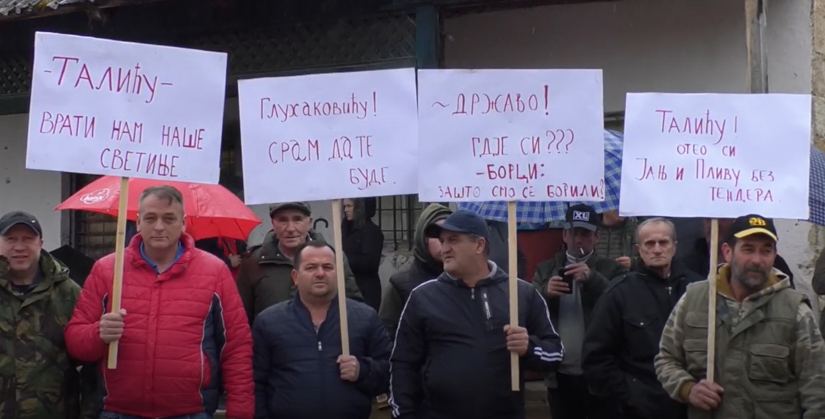 Protesti ribara u Šipovu, 7. mart 2020. / FOTO: RTV BN