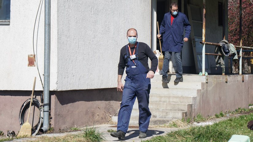 Pripremanje prostora za prijema zaraženih / FOTO: GERILA