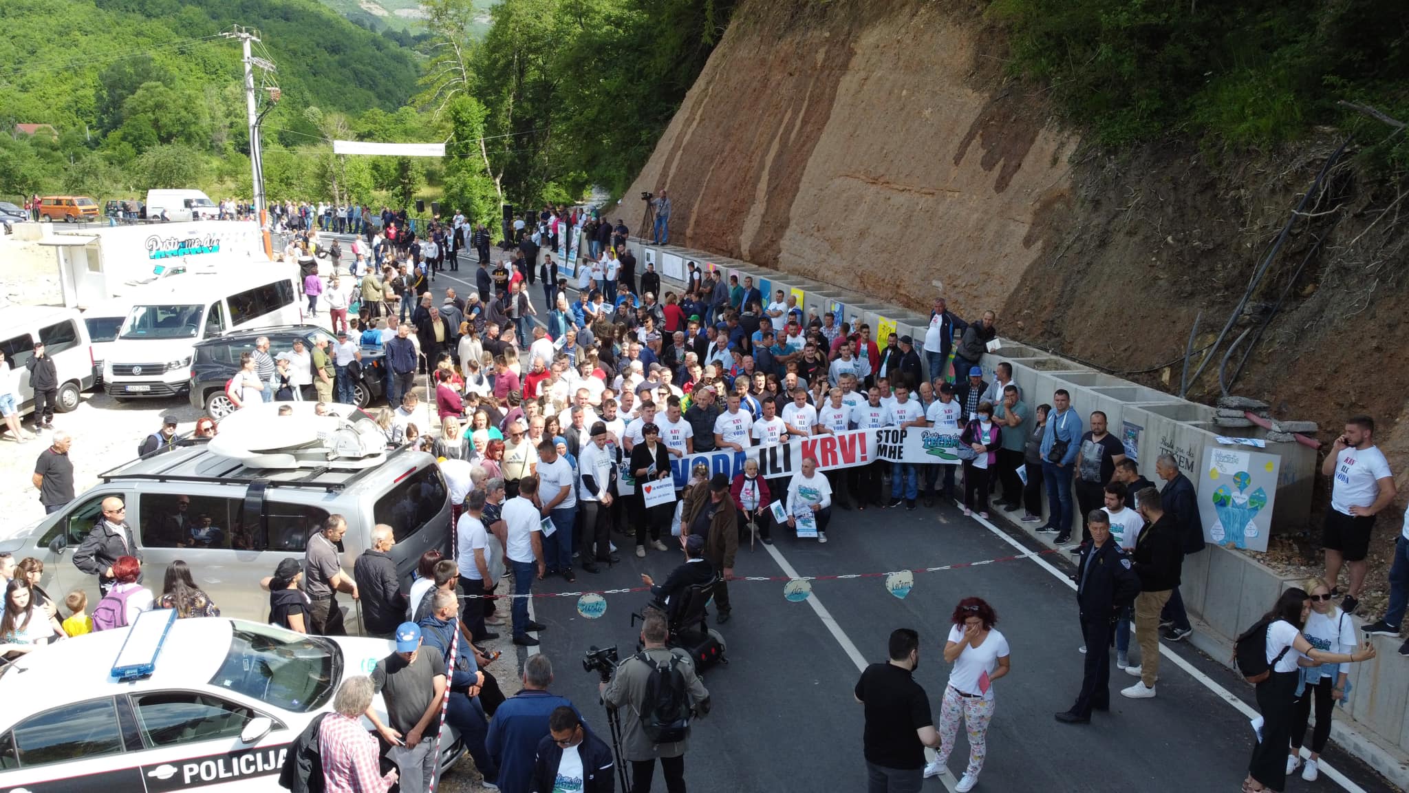 Protest protiv izgradnje mHE na Neretvici / FOTO: Robert Oroz (FB)